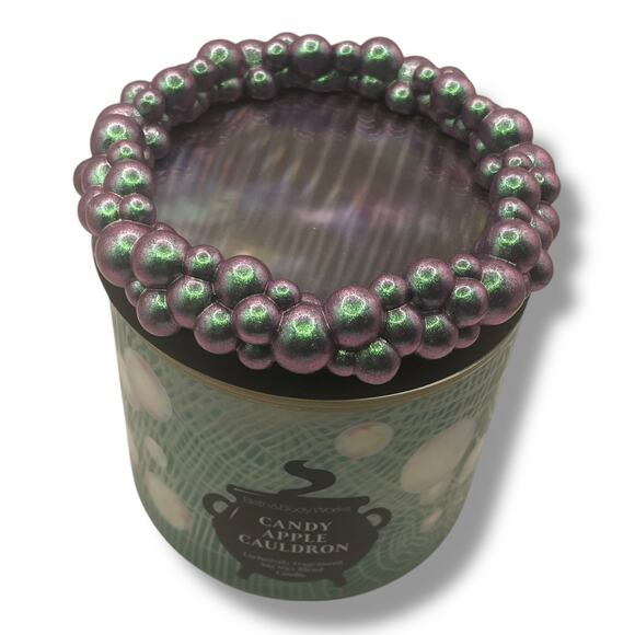 Bath & Body Works Candy Apple Cauldron 3 Wick Candle Decorative Limited Ed BBW - Picture 12 of 12